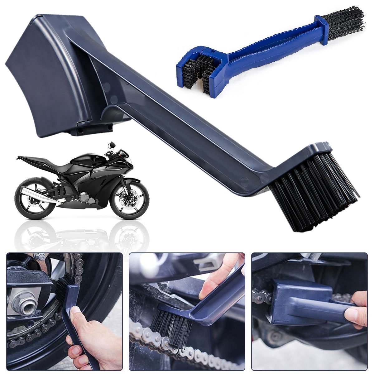 Bike Chain Cleaner - Motorcycle Bike Chain Cleaner Double Heads