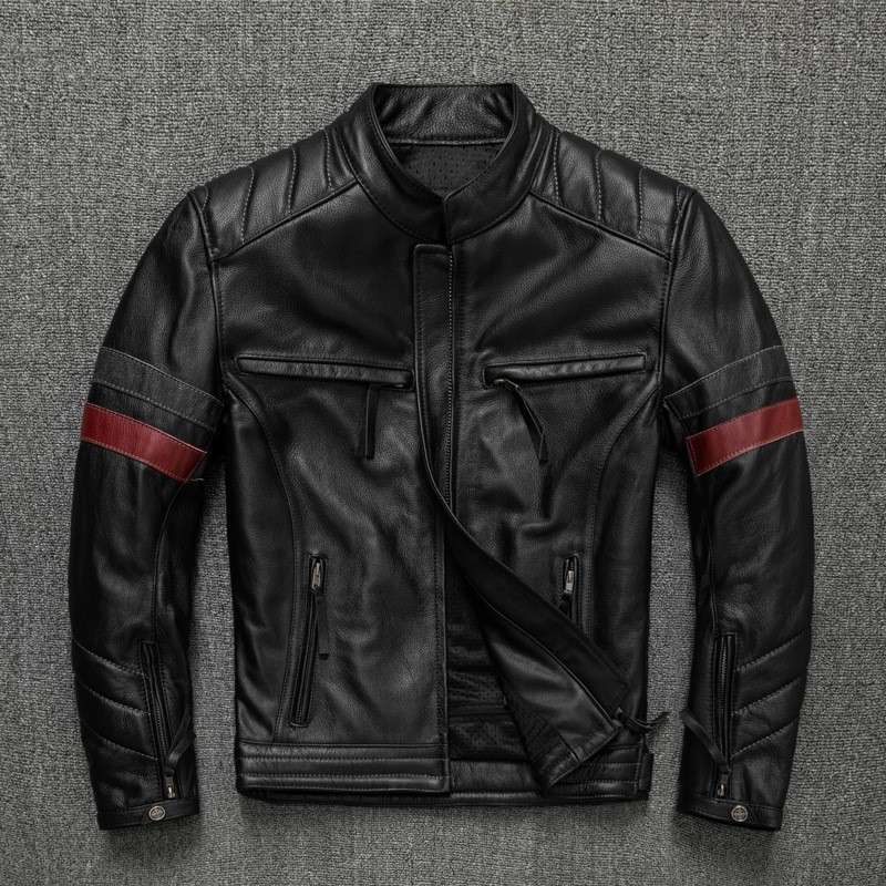 Cycling Gear Stand - Motorcycle suit pure top-grain cowhide leather
