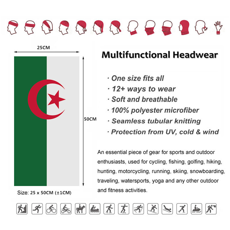 Algeria Flag Printed Bandana H - Cycling Gear For Women review and price